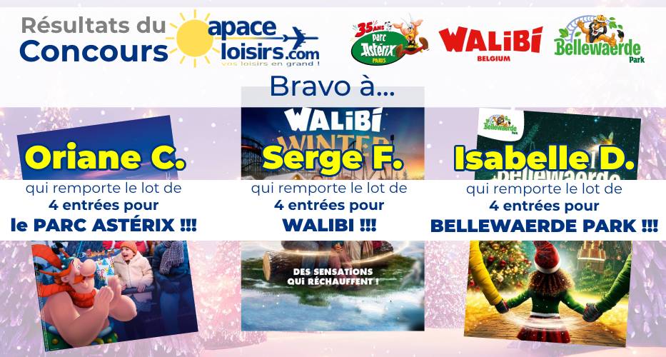 concours apace loisirs special halloween septembre 2024 avec des places à gagner pour le parc astérix, walibi et Bellewaerde